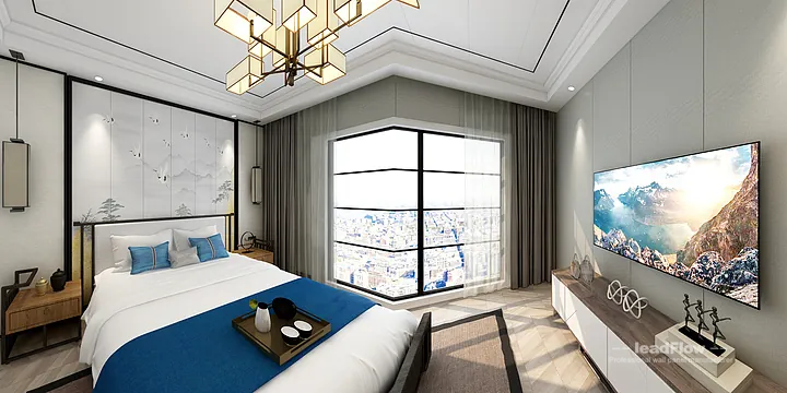Premium WPC Wall Cladding for Hangzhou Apartment &mdash; New Chinese Oriental Finish in Hangzhou, China - photo 5