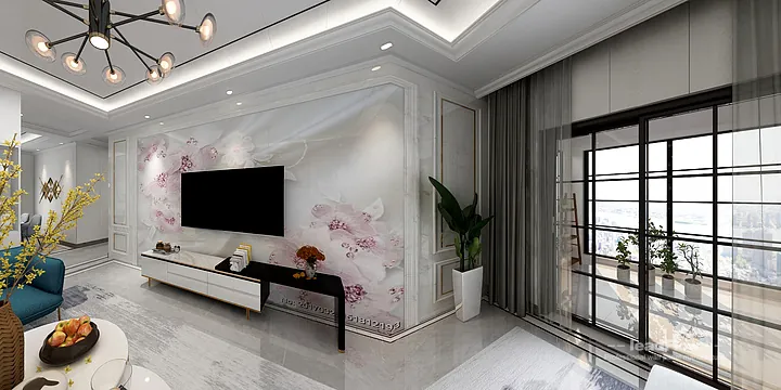 Hangzhou Apartment Wall Panel Design | WPC Cladding Elegant Interior in Hangzhou, China