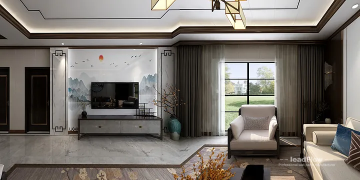 Hangzhou Apartment Interior with WPC Cladding &mdash; Wood Grain Accent in Hangzhou, China - photo 5