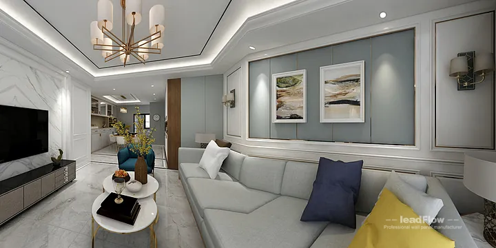 Hangzhou Apartment Wall Panel Design | WPC Wall Cladding Modern Interior in Hangzhou, China - photo 1