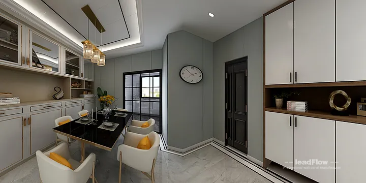 Hangzhou Apartment Wall Panel Design | WPC Wall Cladding Modern Interior in Hangzhou, China - photo 12