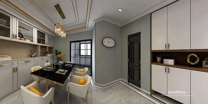 Hangzhou Apartment Wall Panel Design | WPC Wall Cladding Modern Interior in Hangzhou, China - photo 13