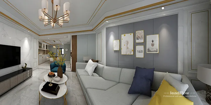 Hangzhou Apartment Wall Panel Design | WPC Wall Cladding Modern Interior in Hangzhou, China - photo 14