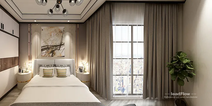 Hangzhou Apartment Wall Panel Design | WPC Wall Cladding Modern Interior in Hangzhou, China - photo 5