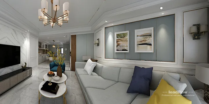 Hangzhou Apartment Wall Panel Design | WPC Wall Cladding Modern Interior in Hangzhou, China - photo 6
