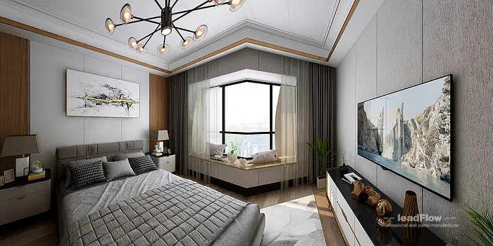 WPC Interior Panel Apartment Case Study in Hangzhou | Modern Secondary Bedroom in Hangzhou, China - photo 13