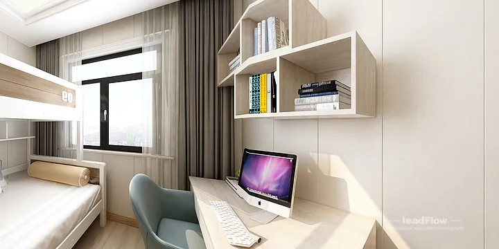 WPC Interior Panel Apartment Case Study in Hangzhou | Modern Secondary Bedroom in Hangzhou, China - photo 5