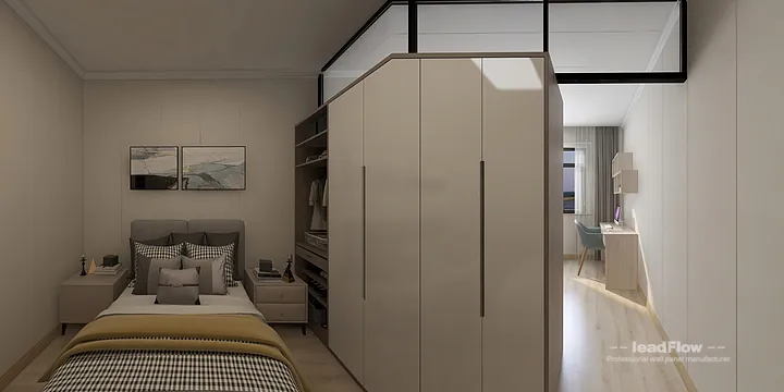 WPC Interior Panel Apartment Case Study in Hangzhou | Modern Secondary Bedroom in Hangzhou, China - photo 9