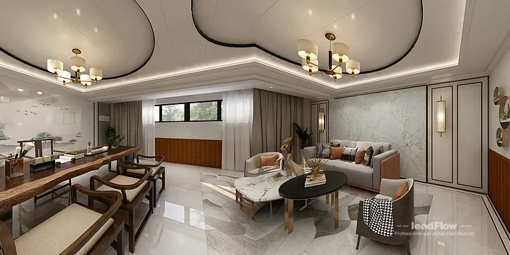 Hangzhou Interior Project Featuring WPC Cladding | lounge room Walls in Hangzhou, China - photo 4