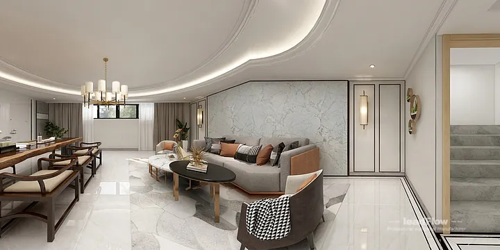 Hangzhou Interior Project Featuring WPC Cladding | lounge room Walls in Hangzhou, China - photo 5