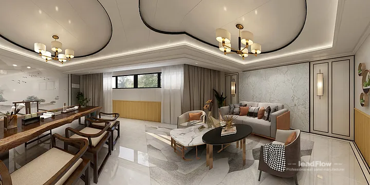 Hangzhou Interior Project Featuring WPC Cladding | lounge room Walls in Hangzhou, China - photo 6