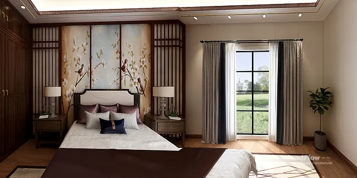 Hangzhou Villa with WPC Cladding &mdash; Secondary Bedroom Feature in Hangzhou, China - photo 1