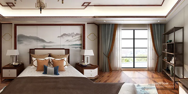 Hangzhou Villa with WPC Cladding &mdash; Secondary Bedroom Feature in Hangzhou, China - photo 3