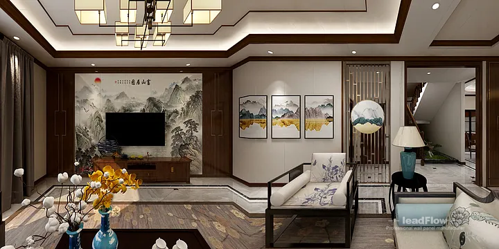 WPC Cladding Apartment Design in Hangzhou | New Chinese Oriental Interior in Hangzhou, China - photo 3