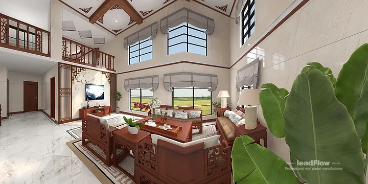 Hangzhou Villa Wall Panel Design | WPC Wall Panel Warm Interior in Hangzhou, China - photo 2