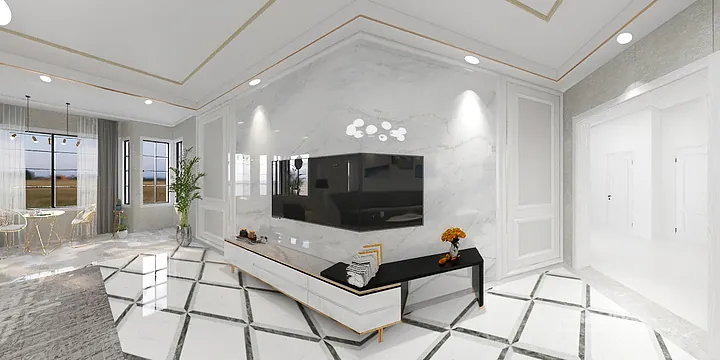 WPC Cladding Transformation: Hangzhou Apartment with Living Room Walls in Hangzhou, China - photo 23