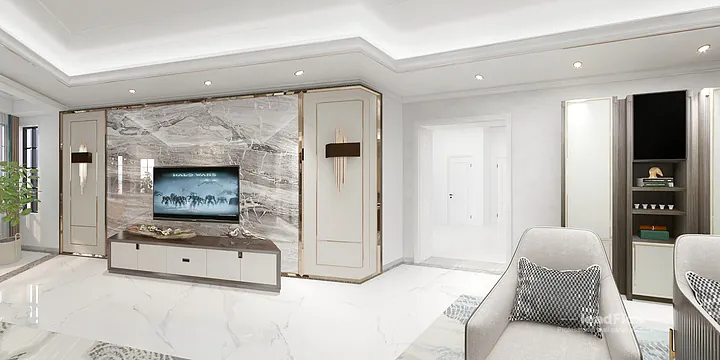 WPC Cladding Transformation: Hangzhou Apartment with Living Room Walls in Hangzhou, China - photo 25