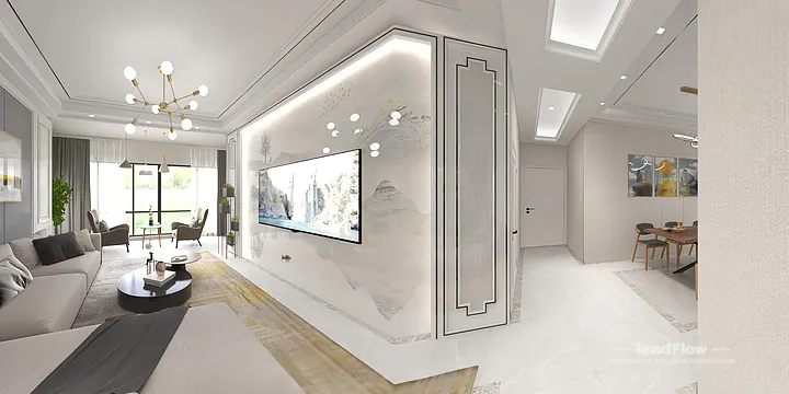 WPC Wall Cladding Apartment Inspiration in Hangzhou &mdash; Contemporary Design in Hangzhou, China - photo 13