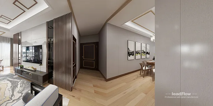 WPC Wall Cladding Apartment Inspiration in Hangzhou &mdash; Contemporary Design in Hangzhou, China - photo 8