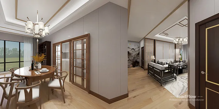 WPC Wall Cladding Apartment Inspiration in Hangzhou &mdash; Contemporary Design in Hangzhou, China - photo 9