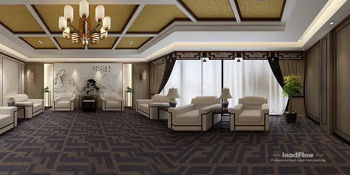 WPC Interior Panel Ideas for Hangzhou Interior Project | reception lounge Design in Hangzhou, China - photo 1