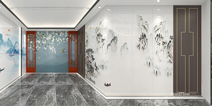 WPC Wall Panel Project: Nanchang Commercial Space with Showroom in Donghu District, Nanchang, China - photo 3
