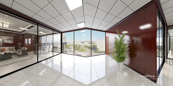 WPC Wall Cladding Design for Nanchang Commercial Space &mdash; Office 1 Focus in Donghu District, Nanchang, China - photo 2
