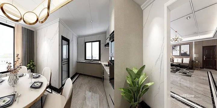 Stylish Apartment Interior in Hangzhou using WPC Interior Panel in Hangzhou, China - photo 6