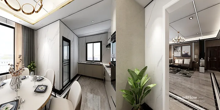 Stylish Apartment Interior in Hangzhou using WPC Interior Panel in Hangzhou, China - photo 7