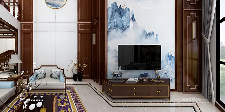 Elegant Apartment Interior in Hangzhou using WPC Cladding in Hangzhou, China
