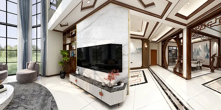 Warm WPC Cladding Project: Hangzhou Villa Interior in Hangzhou, China