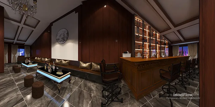 Premium Clubhouse Interior in Hangzhou using WPC Interior Panel in Hangzhou, China - photo 3