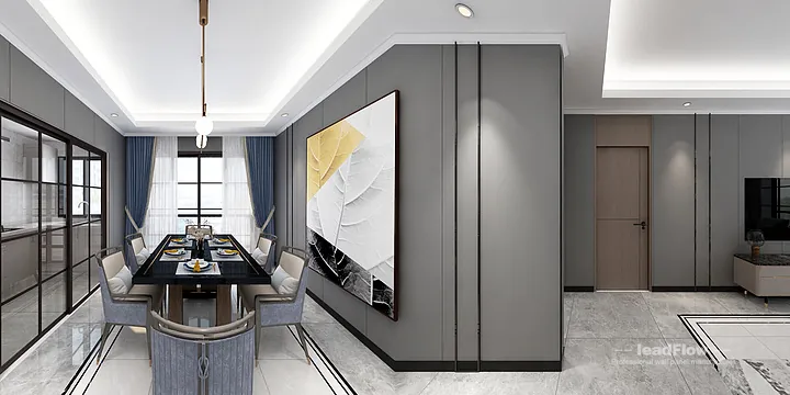 Nanchang Apartment with WPC Wall Cladding &mdash; Contemporary in Donghu District, Nanchang, China - photo 2