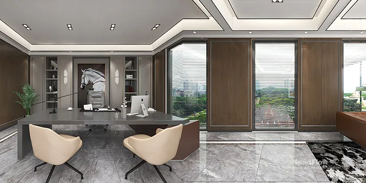 Hangzhou Office Renovation with WPC Cladding | boss office Idea in Hangzhou, China - photo 2
