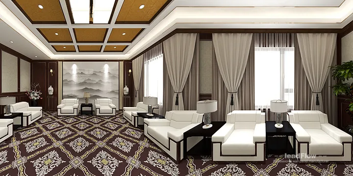 WPC Cladding Design for Hangzhou Interior Project &mdash; reception hall Focus in Hangzhou, China - photo 2