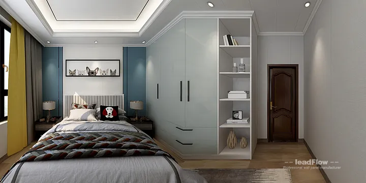 Hangzhou Apartment Renovation with WPC Interior Panel | Master Bedroom Idea in Hangzhou, China - photo 13