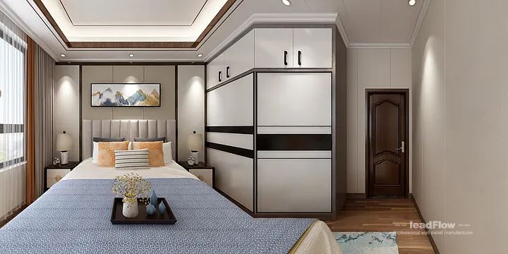 Hangzhou Apartment Renovation with WPC Interior Panel | Master Bedroom Idea in Hangzhou, China - photo 2