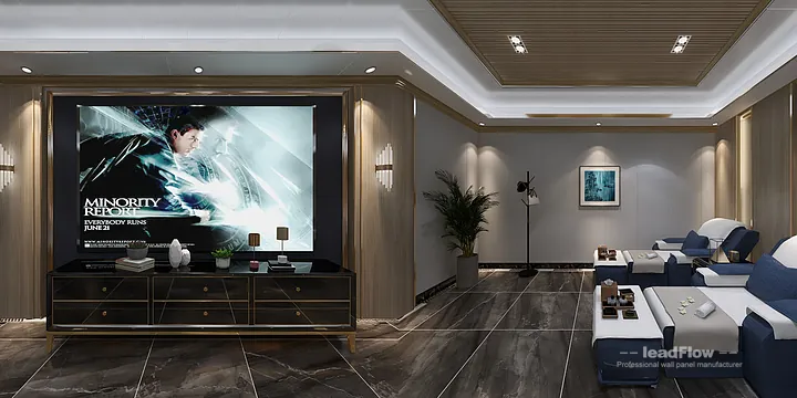 Hangzhou Clubhouse Wall Panel Design | WPC Wall Panel Premium Interior in Hangzhou, China