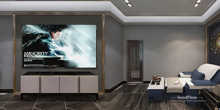 Hangzhou Clubhouse Wall Panel Design | WPC Wall Panel Premium Interior in Hangzhou, China - photo 1