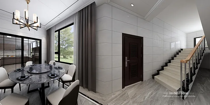 Hangzhou Apartment Renovation with WPC Wall Panel | Living Room Idea in Hangzhou, China - photo 7