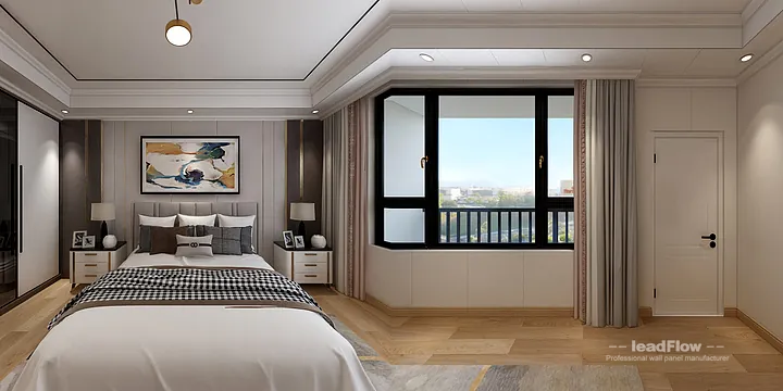 Hangzhou Apartment Renovation with WPC Wall Panel | Master Bedroom Idea in Hangzhou, China