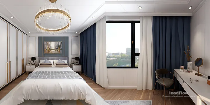 Hangzhou Apartment with WPC Cladding &mdash; Master Bedroom Feature in Hangzhou, China