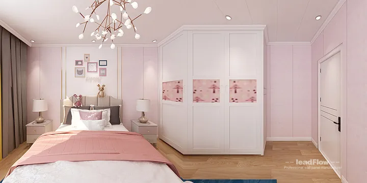 Hangzhou Apartment with WPC Cladding &mdash; Master Bedroom Feature in Hangzhou, China - photo 1