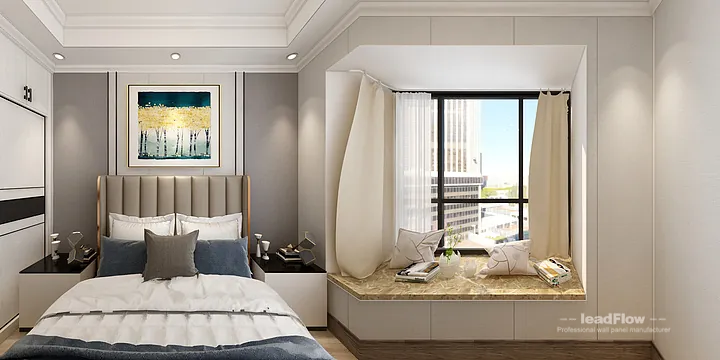 Hangzhou Apartment with WPC Cladding &mdash; Secondary Bedroom Feature in Hangzhou, China - photo 1