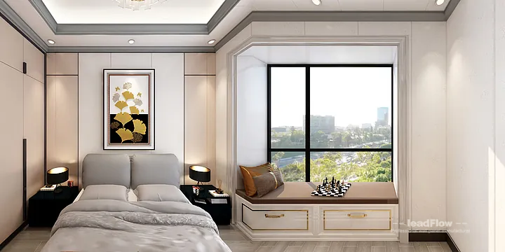 Hangzhou Apartment with WPC Cladding &mdash; Secondary Bedroom Feature in Hangzhou, China - photo 2
