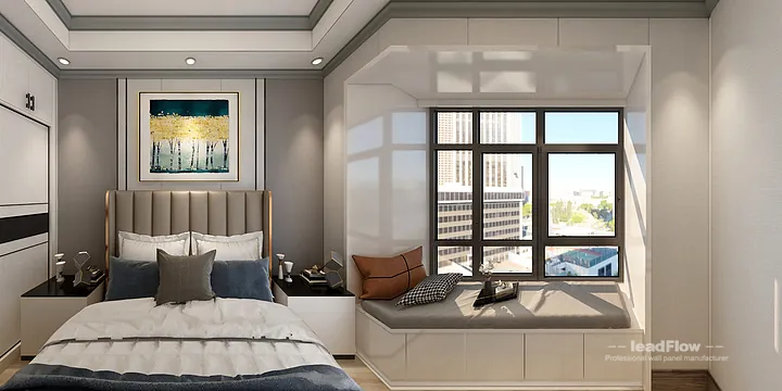 Hangzhou Apartment with WPC Cladding &mdash; Secondary Bedroom Feature in Hangzhou, China - photo 5