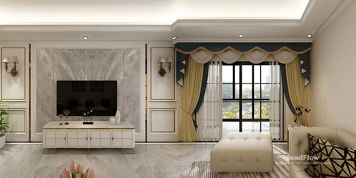 WPC Wall Cladding Apartment Inspiration in Hangzhou &mdash; Contemporary Design in Hangzhou, China
