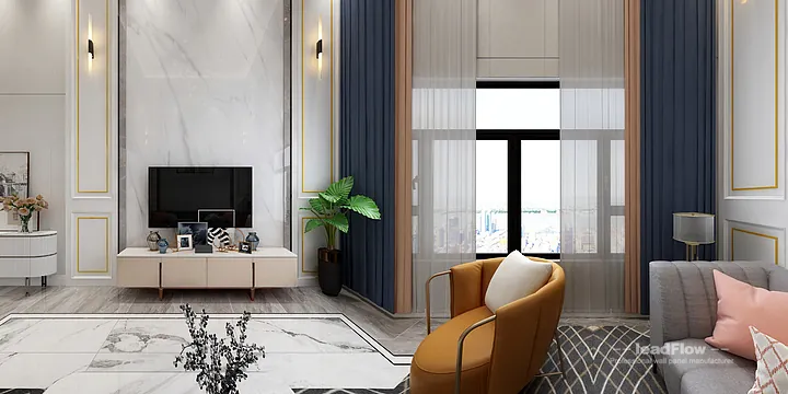WPC Wall Panel Apartment Design in Hangzhou | Elegant Interior in Hangzhou, China