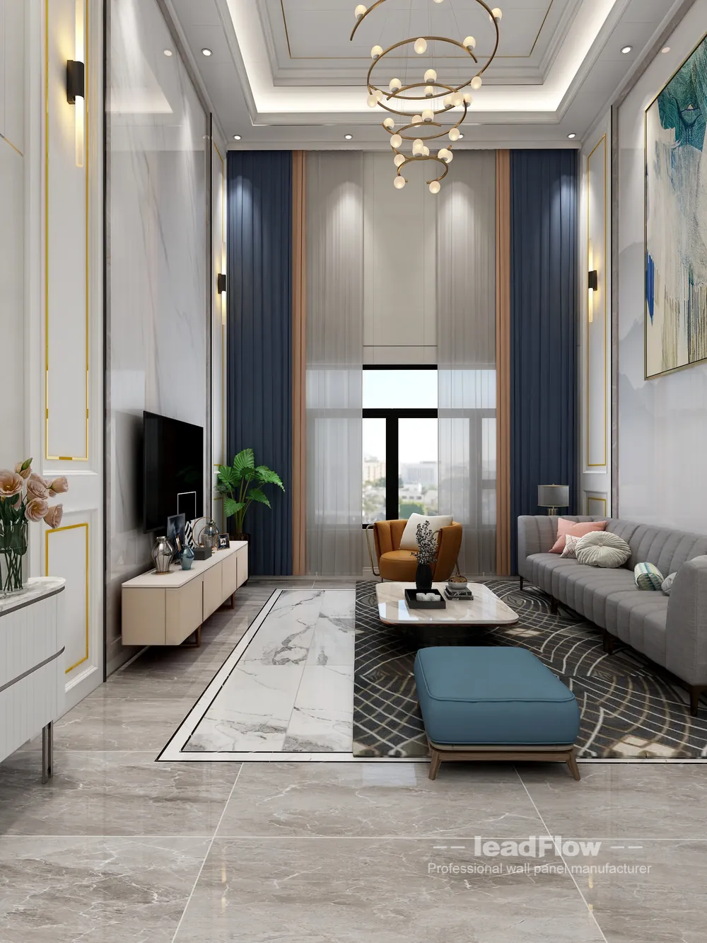 WPC Wall Panel Apartment Design in Hangzhou | Elegant Interior in Hangzhou, China - photo 4