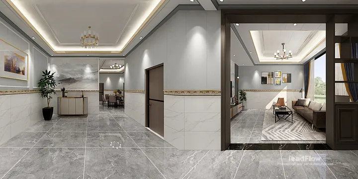 Hangzhou Apartment Wall Panel Design | WPC Wall Cladding Contemporary Interior in Hangzhou, China - photo 3